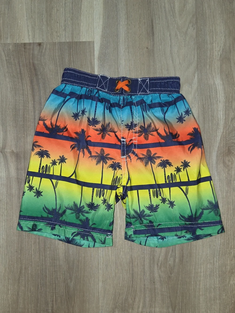 •Quad Seven• Baby Boys Palm Trees Swim Shorts